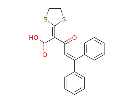Molecular Structure of 133286-22-3 (4-Pentenoic acid, 2-(1,3-dithiolan-2-ylidene)-3-oxo-5,5-diphenyl-)