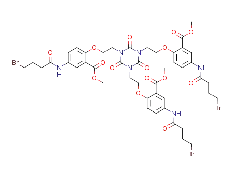 Molecular Structure of 130866-71-6 (C<sub>45</sub>H<sub>51</sub>Br<sub>3</sub>N<sub>6</sub>O<sub>15</sub>)