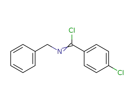 Molecular Structure of 39887-65-5 (Benzenecarboximidoyl chloride, 4-chloro-N-(phenylmethyl)-)
