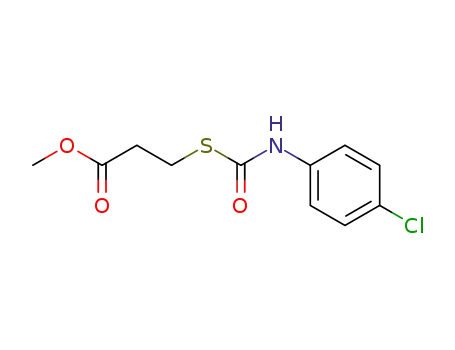 Molecular Structure of 78614-22-9 (methyl 3-{[(4-chlorophenyl)carbamoyl]sulfanyl}propanoate)