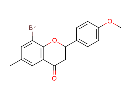 4H-1-Benzopyran-4-one, 8-bromo-2,3-dihydro-2-(4-methoxyphenyl)-6-methyl-