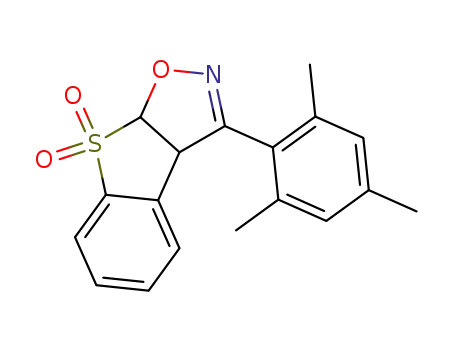 Molecular Structure of 86598-10-9 (3-(2,4,6-Trimethyl-phenyl)-3a,8a-dihydro-benzo[4,5]thieno[3,2-d]isoxazole 8,8-dioxide)