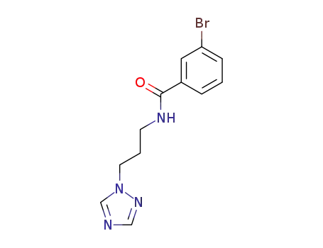 Molecular Structure of 100467-90-1 (3-bromo-N-[3-(1H-1,2,4-triazol-1-yl)propyl]benzamide)