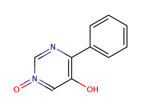 Molecular Structure of 88070-45-5 (5-Pyrimidinol, 4-phenyl-, 1-oxide)