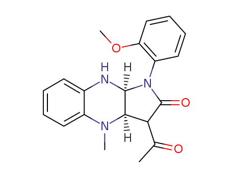 4-methyl-1-(o-methoxyphenyl)-3-acetyl-cis-2,3,3a,4,9,9a-hexahydropyrrolo(2,3-b)quinoxalin-2-one