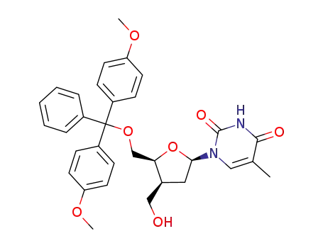 1-(2,3-dideoxy-5-O-(4,4'-dimethoxytrityl)-3-C-hydroxymethyl-β-D-threo-pentofuranosyl)thymine