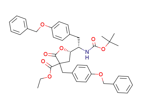 3-Furancarboxylic acid,
5-[1-[[(1,1-dimethylethoxy)carbonyl]amino]-2-[4-(phenylmethoxy)phenyl]
ethyl]tetrahydro-2-oxo-3-[[4-(phenylmethoxy)phenyl]methyl]-, ethyl ester