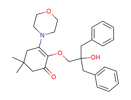 2-(2'-benzyl-2'-hydroxy-3'-phenylprop-1'-oxy)-5,5-dimethyl-3-(N-morpholino)-1-cyclohexanone