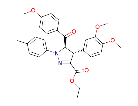 (4S,5R)-4-(3,4-Dimethoxy-phenyl)-5-(4-methoxy-benzoyl)-1-p-tolyl-4,5-dihydro-1H-pyrazole-3-carboxylic acid ethyl ester
