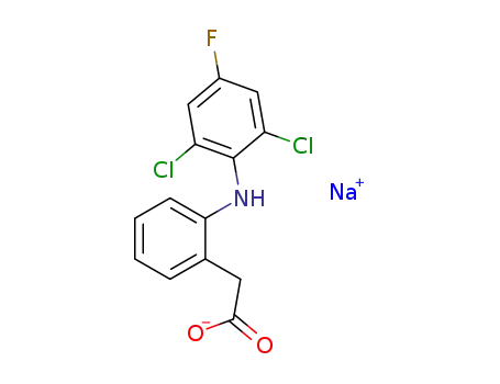 Molecular Structure of 127792-44-3 (Sodium; [2-(2,6-dichloro-4-fluoro-phenylamino)-phenyl]-acetate)