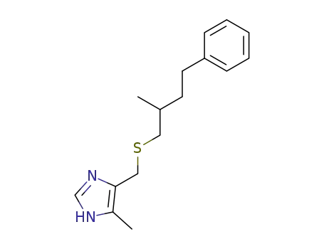 Molecular Structure of 131028-47-2 (5-Methyl-4-(2-methyl-4-phenyl-butylsulfanylmethyl)-1H-imidazole)
