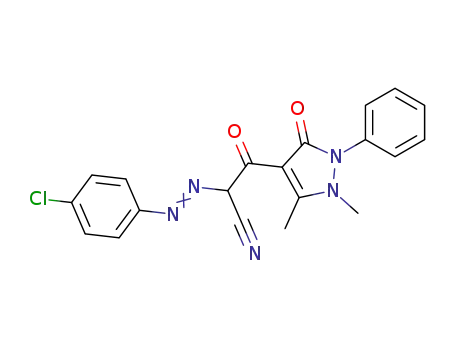 2-(4-Chloro-phenylazo)-3-(1,5-dimethyl-3-oxo-2-phenyl-2,3-dihydro-1H-pyrazol-4-yl)-3-oxo-propionitrile
