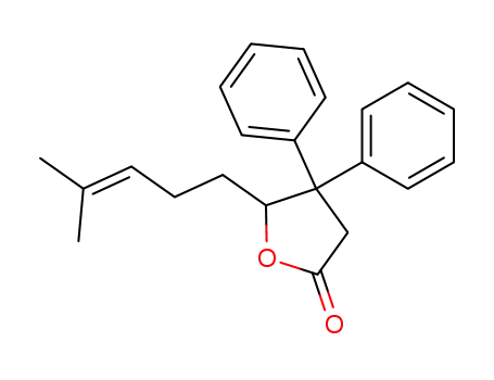 Molecular Structure of 99097-69-5 (5-(4-Methyl-pent-3-enyl)-4,4-diphenyl-dihydro-furan-2-one)