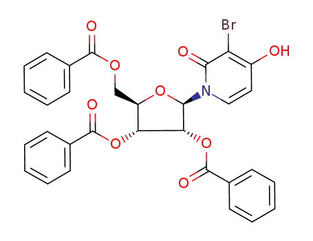 3-bromo-4-hydroxy-1-(2,3,5-tri-O-benzoyl-β-D-ribofuranosyl)-2(1H)-pyridinone