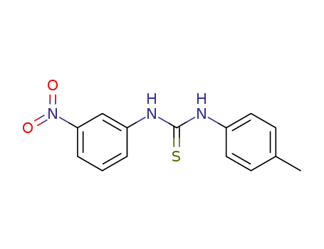 Molecular Structure of 876498-47-4 (1-(3-nitro-phenyl)-3-<i>p</i>-tolyl-thiourea)