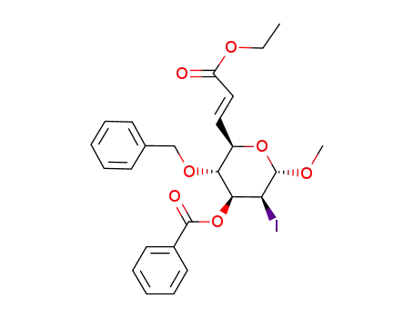 Ethyl (Methyl 3-O-benzoyl-4-O-benzyl-2,6,7-trideoxy-2-iodo-α-D-manno-oct-6(E)-eno-1,5-pyranosid)uronate