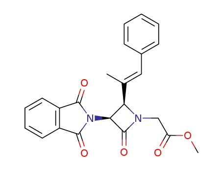 cis-1-((methoxycarbonyl)methyl)-4-(α-methylstyryl)-3-phthalimido-2-azetidinone