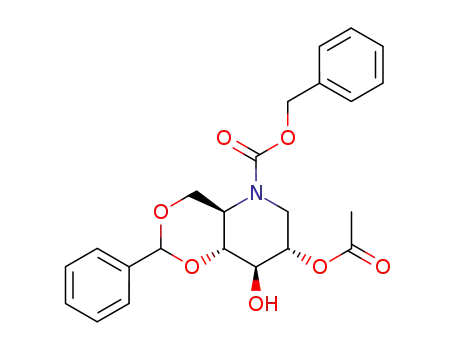 5H-1,3-Dioxino[5,4-b]pyridine-5-carboxylic acid,
7-(acetyloxy)hexahydro-8-hydroxy-2-phenyl-, phenylmethyl ester
