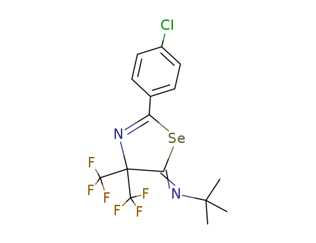 5-(tert-Butylimino)-2-(4-chlorphenyl)-4,4-bis(trifluormethyl)-Δ<sup>2</sup>-1,3-selenazolin