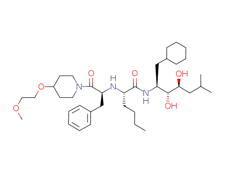 (S)-2-{(S)-1-Benzyl-2-[4-(2-methoxy-ethoxy)-piperidin-1-yl]-2-oxo-ethylamino}-hexanoic acid ((1S,2R,3S)-1-cyclohexylmethyl-2,3-dihydroxy-5-methyl-hexyl)-amide