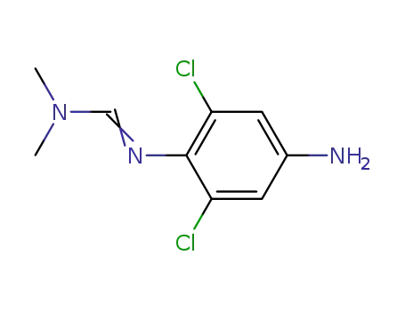 Molecular Structure of 84562-31-2 (Methanimidamide, N'-(4-amino-2,6-dichlorophenyl)-N,N-dimethyl-)
