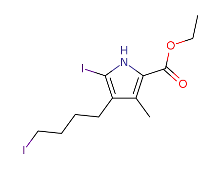 1H-Pyrrole-2-carboxylic acid, 5-iodo-4-(4-iodobutyl)-3-methyl-, ethyl
ester