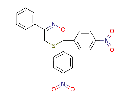 Molecular Structure of 100181-17-7 (6,6-Bis-(4-nitro-phenyl)-3-phenyl-4H-[1,5,2]oxathiazine)