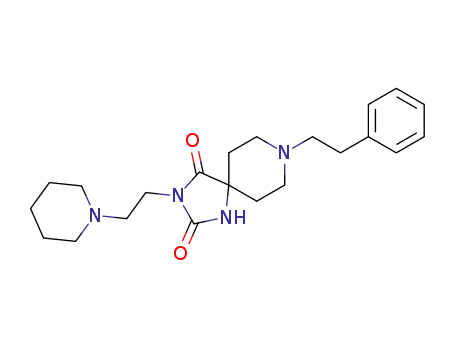 Molecular Structure of 124312-82-9 (8-(2-phenylethyl)-3-(2-piperidin-1-ylethyl)-1,3,8-triazaspiro[4.5]decane-2,4-dione)