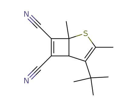 4-(1,1-dimethylethyl)-1,3-dimethyl-2-thiabicyclo<3.2.0>hepta-3,6-diene-6,7-dicarbonitrile