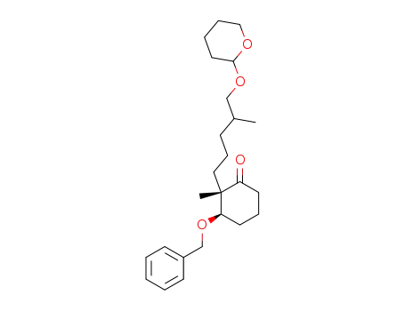 (2S,3R)-3-Benzyloxy-2-methyl-2-[4-methyl-5-(tetrahydro-pyran-2-yloxy)-pentyl]-cyclohexanone