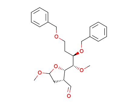 (2S,3R)-2-((1S,2R)-2,4-Bis-benzyloxy-1-methoxy-butyl)-5-methoxy-tetrahydro-furan-3-carbaldehyde