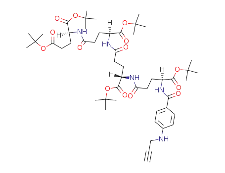 Molecular Structure of 117559-46-3 (penta-tert-butyl N-<N-<N-<N-<4-(prop-2-ynylamino)benzoyl>-L-γ-glutamyl>-L-γ-glutamyl>-L-γ-glutamyl>-L-glutamate)