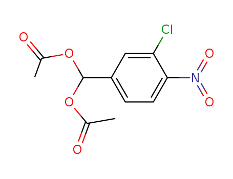 Molecular Structure of 77455-53-9 (Acetic acid acetoxy-(3-chloro-4-nitro-phenyl)-methyl ester)