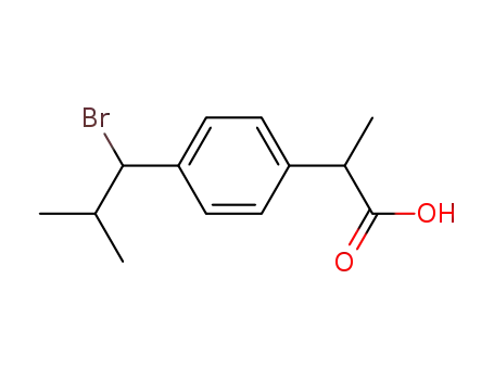 Molecular Structure of 75625-98-8 (2-[p-(1-Bromo-2-methylpropyl)phenyl]propionic Acid)
