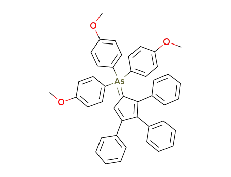 Tris-(4-methoxy-phenyl)-(2,3,4-triphenyl-cyclopenta-2,4-dienylidene)-λ<sup>5</sup>-arsane