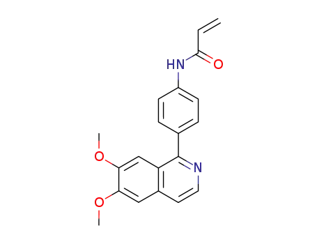 Molecular Structure of 83633-14-1 (2-Propenamide, N-[4-(6,7-dimethoxy-1-isoquinolinyl)phenyl]-)