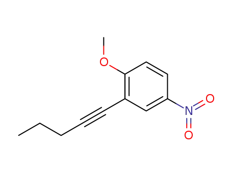Benzene, 1-methoxy-4-nitro-2-(1-pentynyl)-