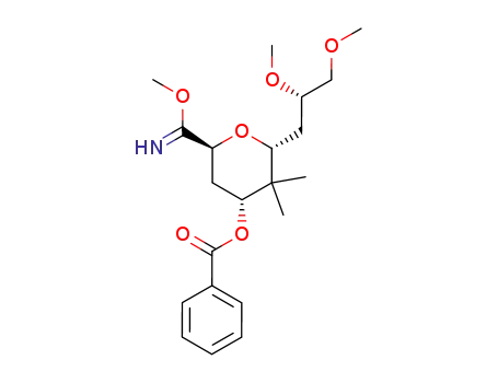 Benzoic acid (2R,4R,6S)-2-((S)-2,3-dimethoxy-propyl)-6-methoxycarbonimidoyl-3,3-dimethyl-tetrahydro-pyran-4-yl ester