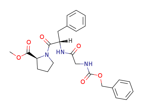 Molecular Structure of 106111-32-4 (L-Proline, 1-[N-[N-[(phenylmethoxy)carbonyl]glycyl]-L-phenylalanyl]-,
methyl ester)