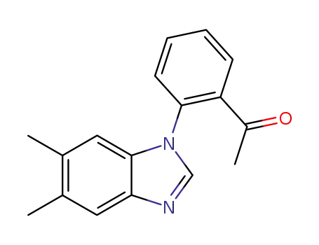 Molecular Structure of 138479-45-5 (Ethanone, 1-[2-(5,6-dimethyl-1H-benzimidazol-1-yl)phenyl]-)