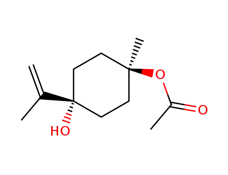 Molecular Structure of 59632-87-0 (1,4-Cyclohexanediol, 1-methyl-4-(1-methylethenyl)-, 1-acetate, trans-)