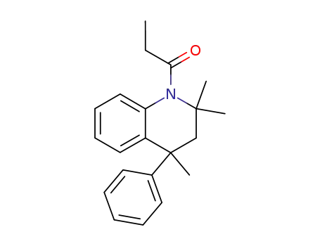 Molecular Structure of 84816-95-5 (Quinoline, 1,2,3,4-tetrahydro-2,2,4-trimethyl-1-(1-oxopropyl)-4-phenyl-)
