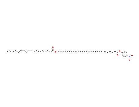 Molecular Structure of 132910-96-4 (Triacontanoic acid, 30-[[(9Z,12Z)-1-oxo-9,12-octadecadienyl]oxy]-,
4-nitrophenyl ester)