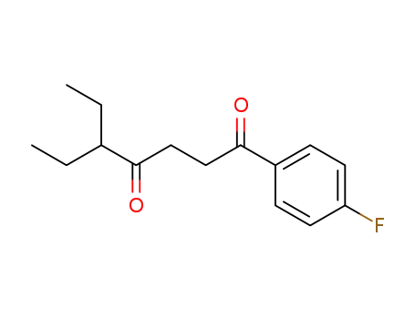 Molecular Structure of 123184-03-2 (5-Ethyl-1-(4-fluoro-phenyl)-heptane-1,4-dione)