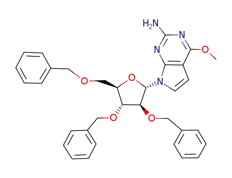 2-amino-4-methoxy-7-(2,3,5-tri-O-benzyl-α-D-arabinofuranosyl)pyrrolo<2,3-d>pyrimidine