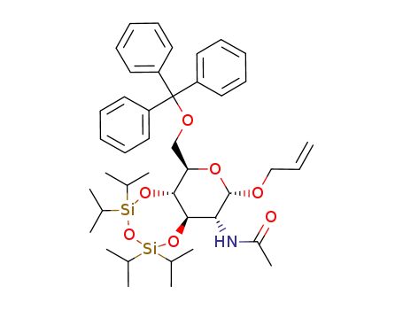 allyl 2-acetamido-2-deoxy-3,4-O-(tetraisopropyldisiloxane-1,3-diyl)-6-O-triphenylmethyl-α-D-glucopyranoside