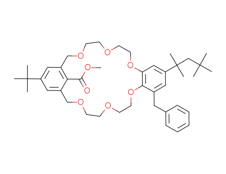 11-Benzyl-26-tert-butyl-13-(1,1,3,3-tetramethyl-butyl)-3,6,9,16,19,22-hexaoxa-tricyclo[22.3.1.0<sup>10,15</sup>]octacosa-1<sup>(27)</sup>,10<sup>(15)</sup>,11,13,24<sup>(28)</sup>,25-hexaene-28-carboxylic acid methyl ester