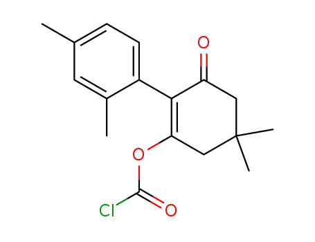 Molecular Structure of 68429-45-8 (Carbonochloridic acid,
2-(2,4-dimethylphenyl)-5,5-dimethyl-3-oxo-1-cyclohexen-1-yl ester)