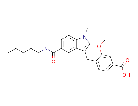 3-Methoxy-4-[1-methyl-5-(2-methyl-pentylcarbamoyl)-1H-indol-3-ylmethyl]-benzoic acid