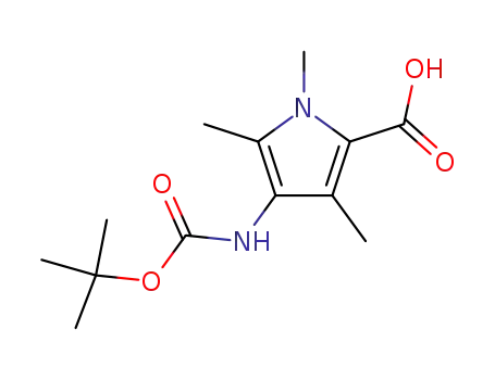 4-<(tert-butyloxycarbonyl)amino>-1,3,5-trimethylpyrrole-2-carboxylic acid